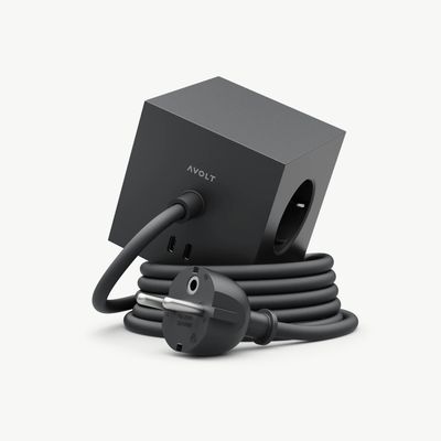 AVOLT Square 1 Stekkerdoos USB-C Stockholm Black