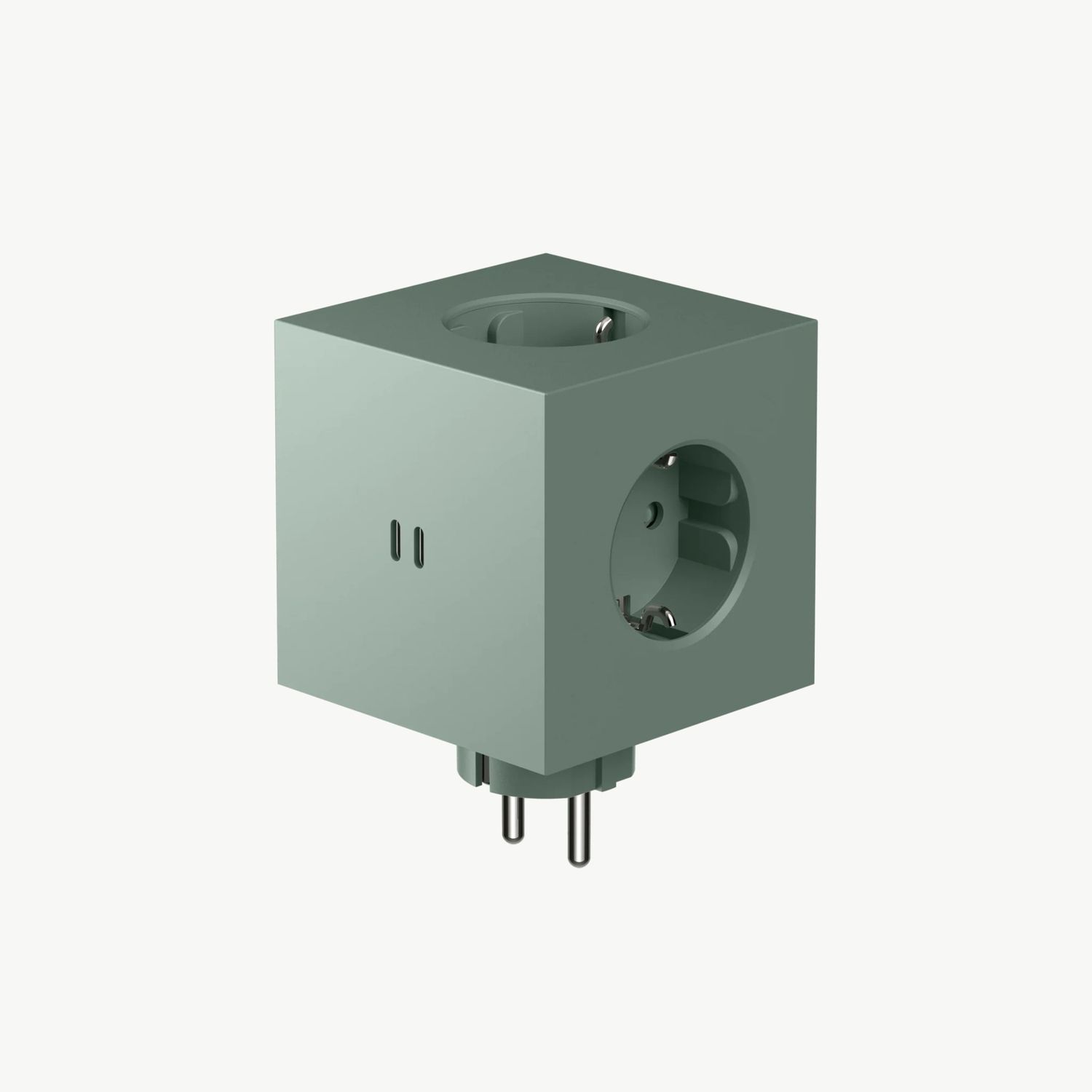 AVOLT Square 2 wandstekker Oak Green