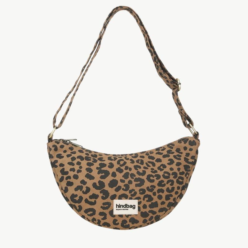 HINDBAG Andrea schoudertas luipaard bruin