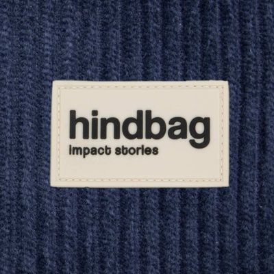 HINDBAG Andrea schoudertas corduroy marine blauw