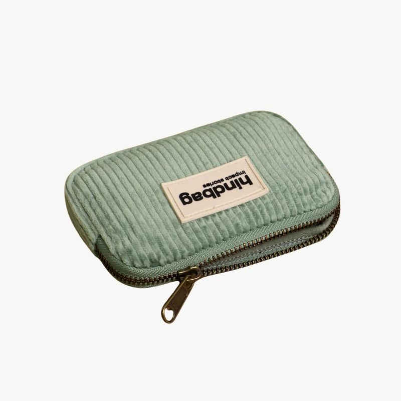 HINDBAG Lili portemonnee corduroy mint groen
