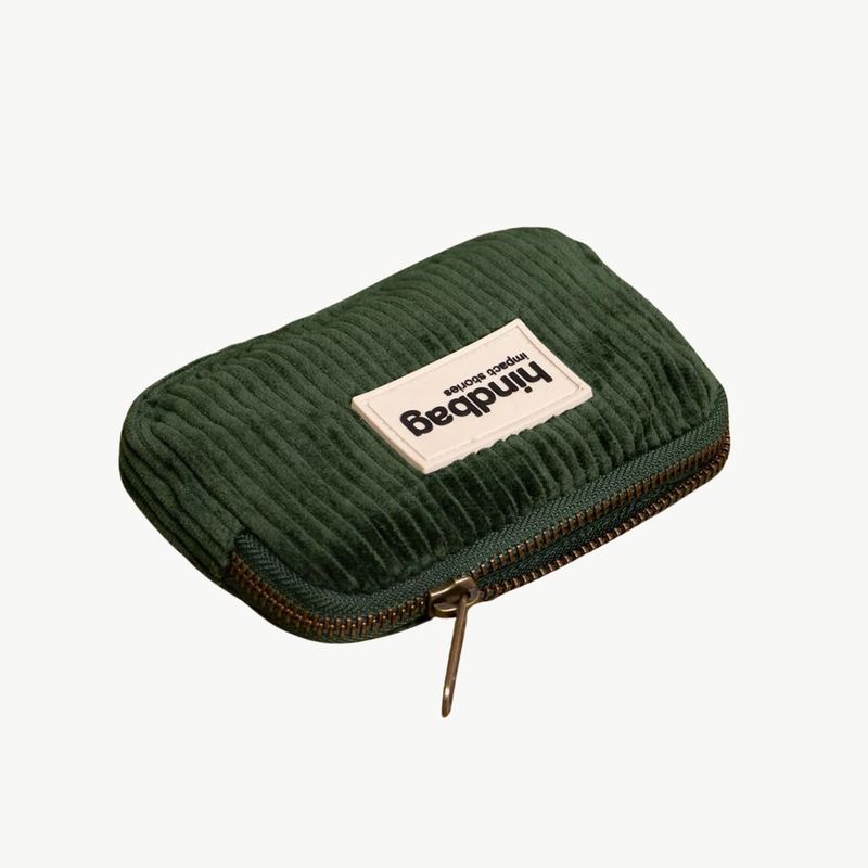 HINDBAG Lili portemonnee corduroy donkergroen