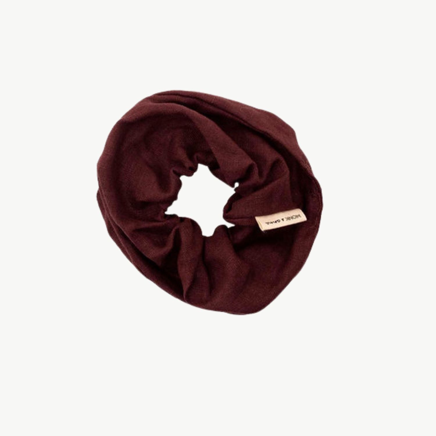 MONK &amp; ANNA Scrunchie linnen mahogany