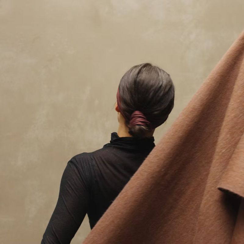 MONK &amp; ANNA Scrunchie linnen mahogany