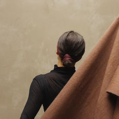 MONK &amp; ANNA Scrunchie linnen mahogany