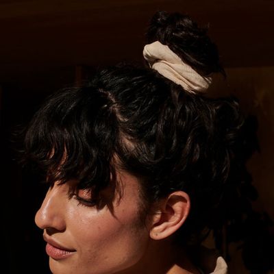 MONK &amp; ANNA Scrunchie linnen pistachio