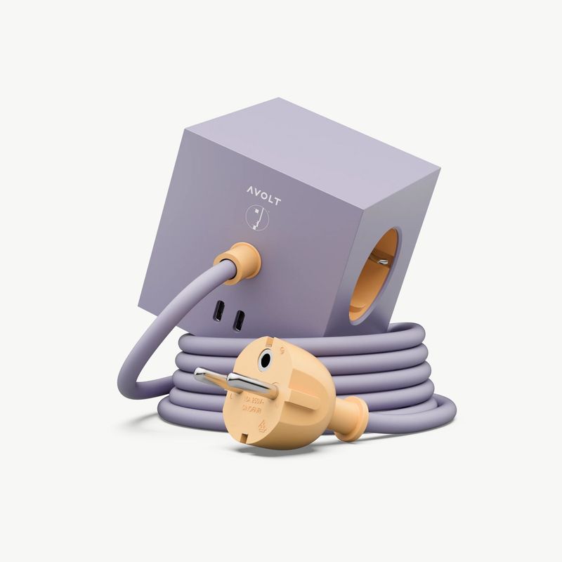 AVOLT Square 1 Bauhaus stekkerdoos Lavender Glow