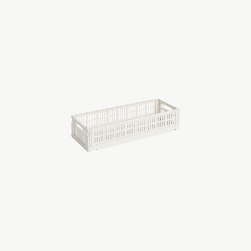 HAY Colour Crate Mini Oblong opbergkrat off-white