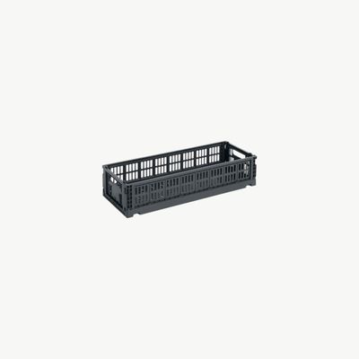 HAY Colour Crate Mini Oblong opbergkrat charcoal
