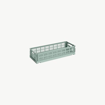 HAY Colour Crate Mini Oblong opbergkrat sage green