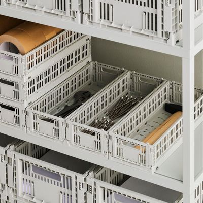 HAY Colour Crate Mini Oblong opbergkrat charcoal
