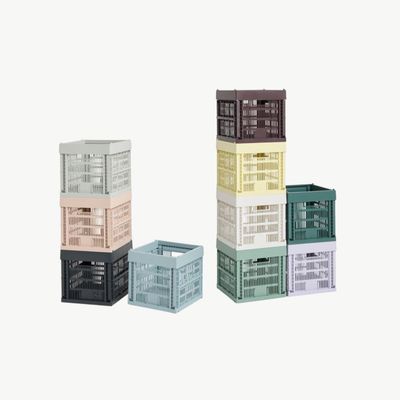 HAY Colour Crate Cube opbergkrat medium dark green