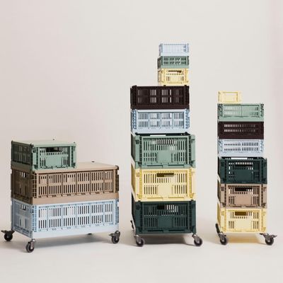 HAY Colour Crate Cube opbergkrat medium charcoal