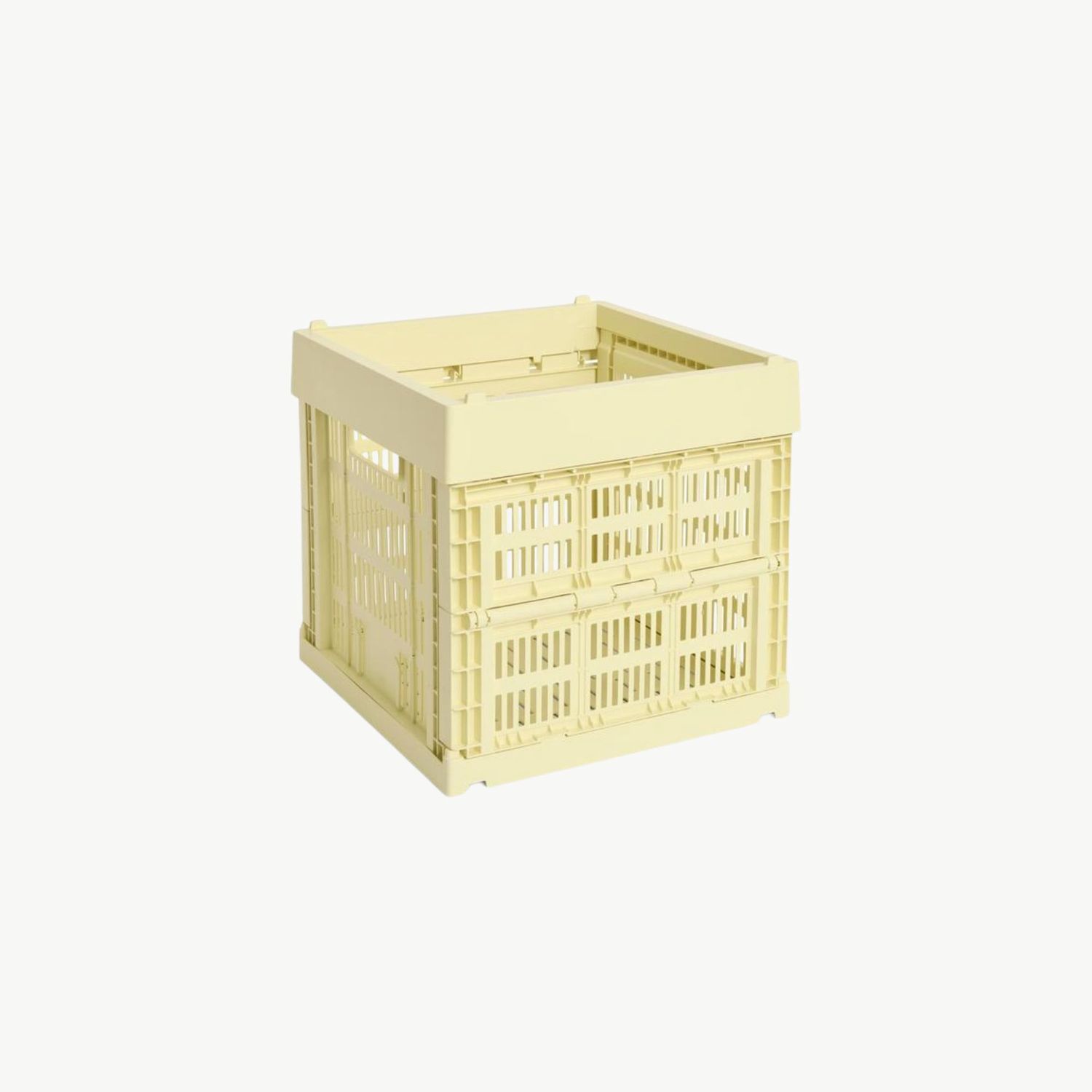 HAY Colour Crate Cube opbergkrat medium light yellow