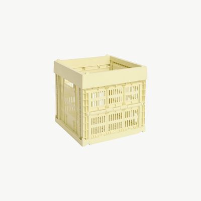 HAY Colour Crate Cube opbergkrat medium light yellow
