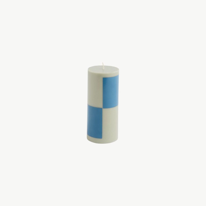 HAY Column kaars grey &amp; blue small