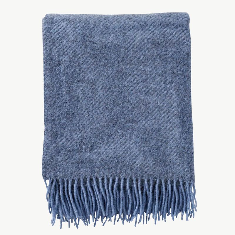 KLIPPAN Gotland plaid infinity blue