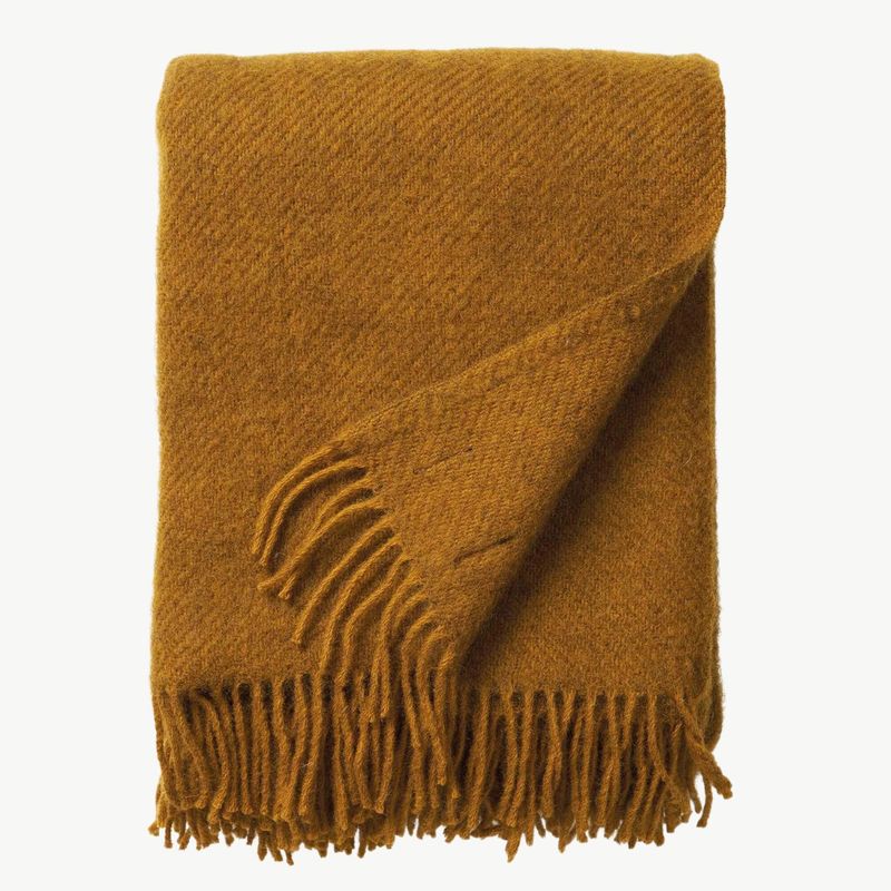 KLIPPAN plaid Gotland caramel