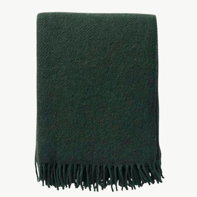 KLIPPAN plaid Gotland bottle green