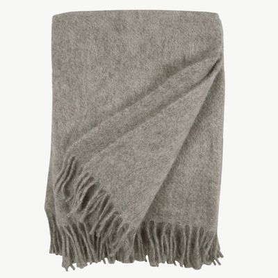 KLIPPAN plaid Gotland natural grey