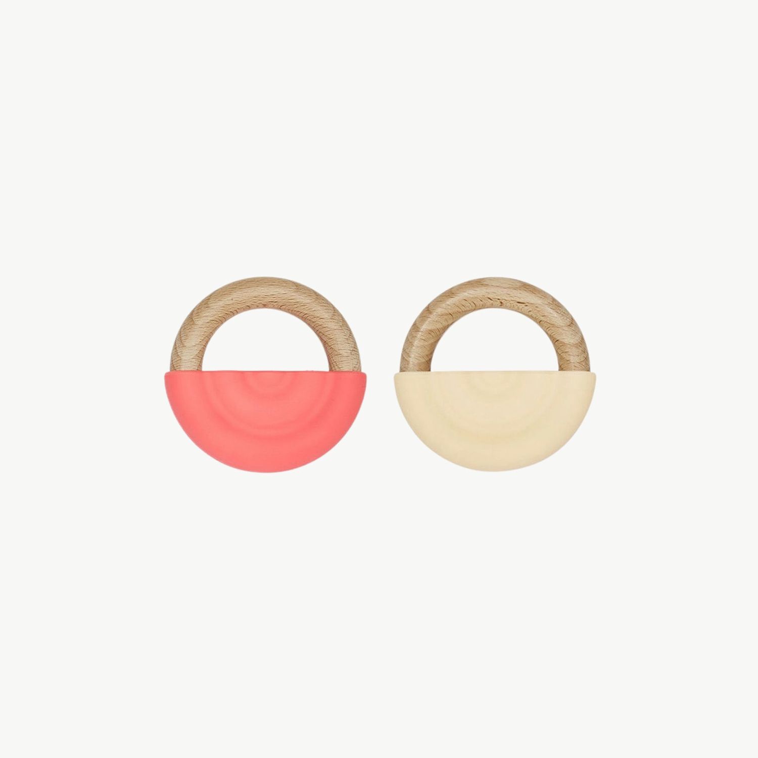 OYOY Rainbow bijtring red/vanilla