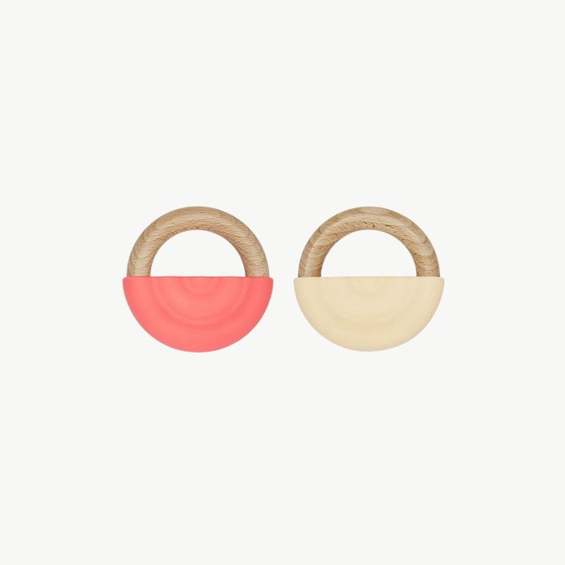 OYOY Rainbow bijtring red/vanilla