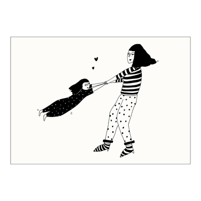 HELEN B postcard Spinning Around