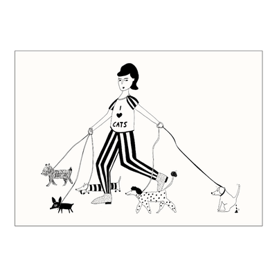 HELEN B postcard I Love Cats