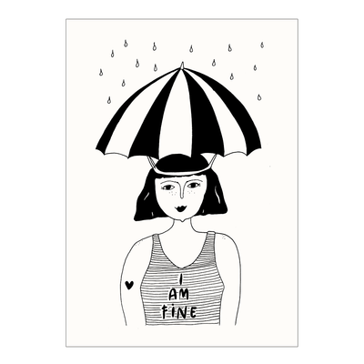 HELEN B postcard I am Fine