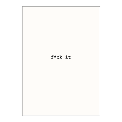 HELEN B postcard F*ck it