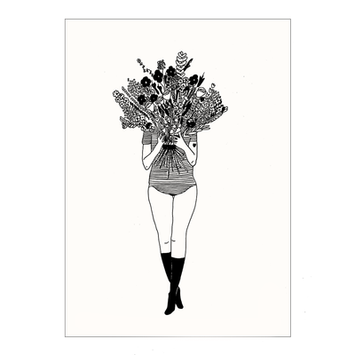 HELEN B postcard Flower Girl