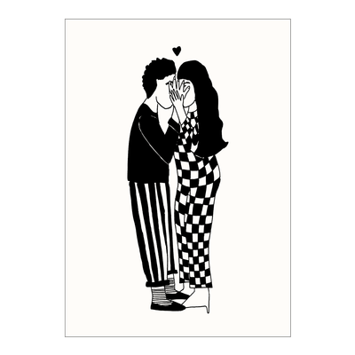 HELEN B postcard Secret Kissers