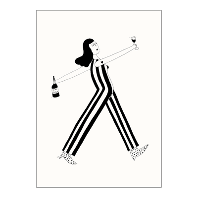 HELEN B postcard Wine O'Clock