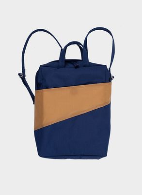 SUSAN BIJL The New Backpack Navy &amp; Camel