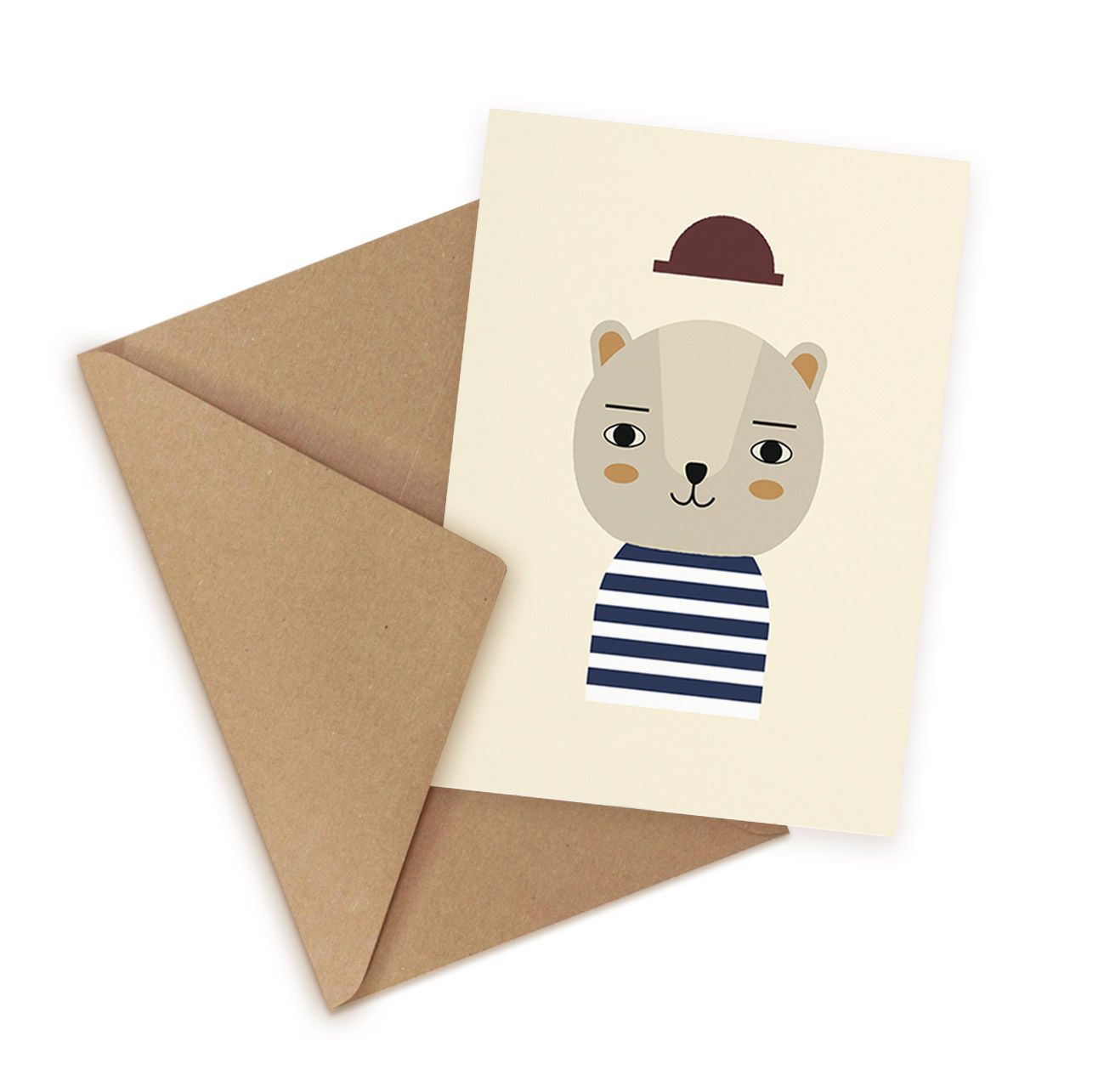 LITTLE OTJA postcard Happy Hat