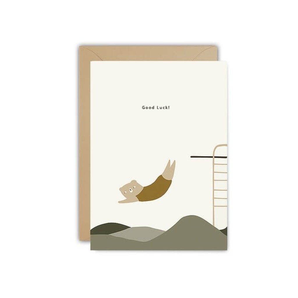 ESTHER SCHUIVENS Good Luck postcard gevouwen 10x15cm