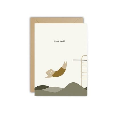 ESTHER SCHUIVENS Good Luck postcard gevouwen 10x15cm