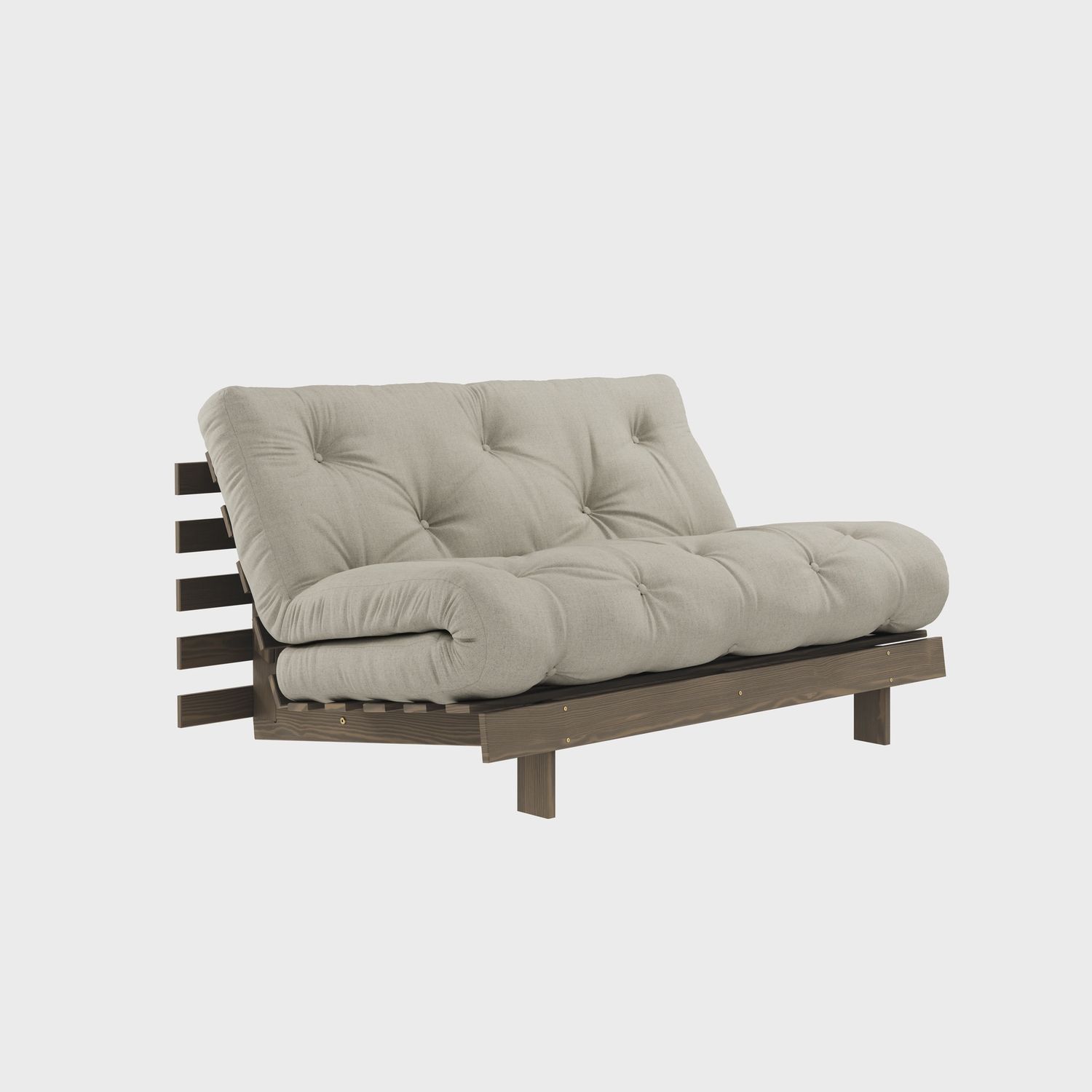 KARUP DESIGN Roots Slaapbank 140 bruin Carob, Kleur: 914 Linen