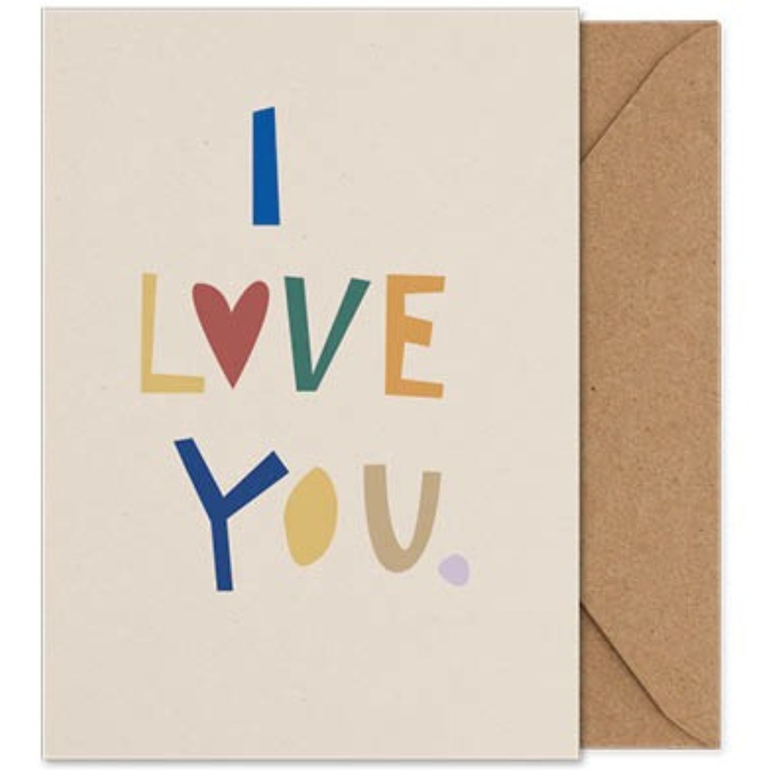PAPER COLLECTIVE I Love You wenskaart
