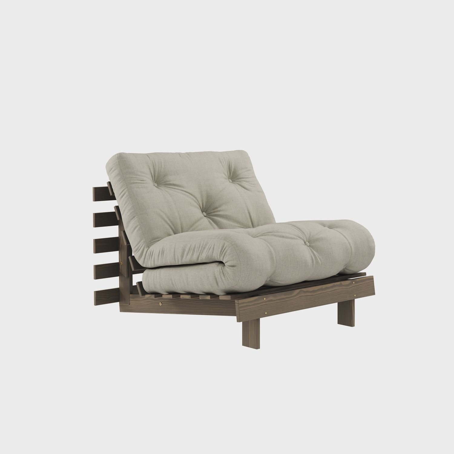 KARUP DESIGN Roots Slaapbank 90 Bruin Carob, Kleur: 914 Linen