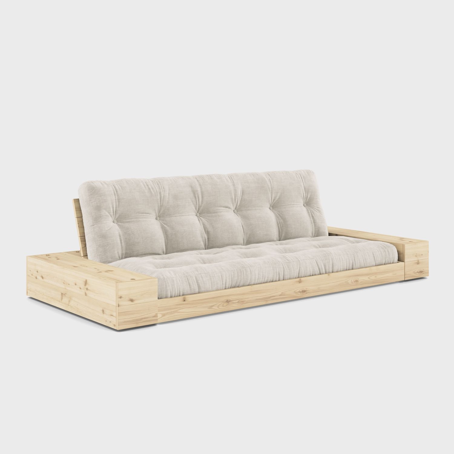 KARUP DESIGN Base Slaapbank blank gelakt met armleuning, Kleur: 510 Ivory