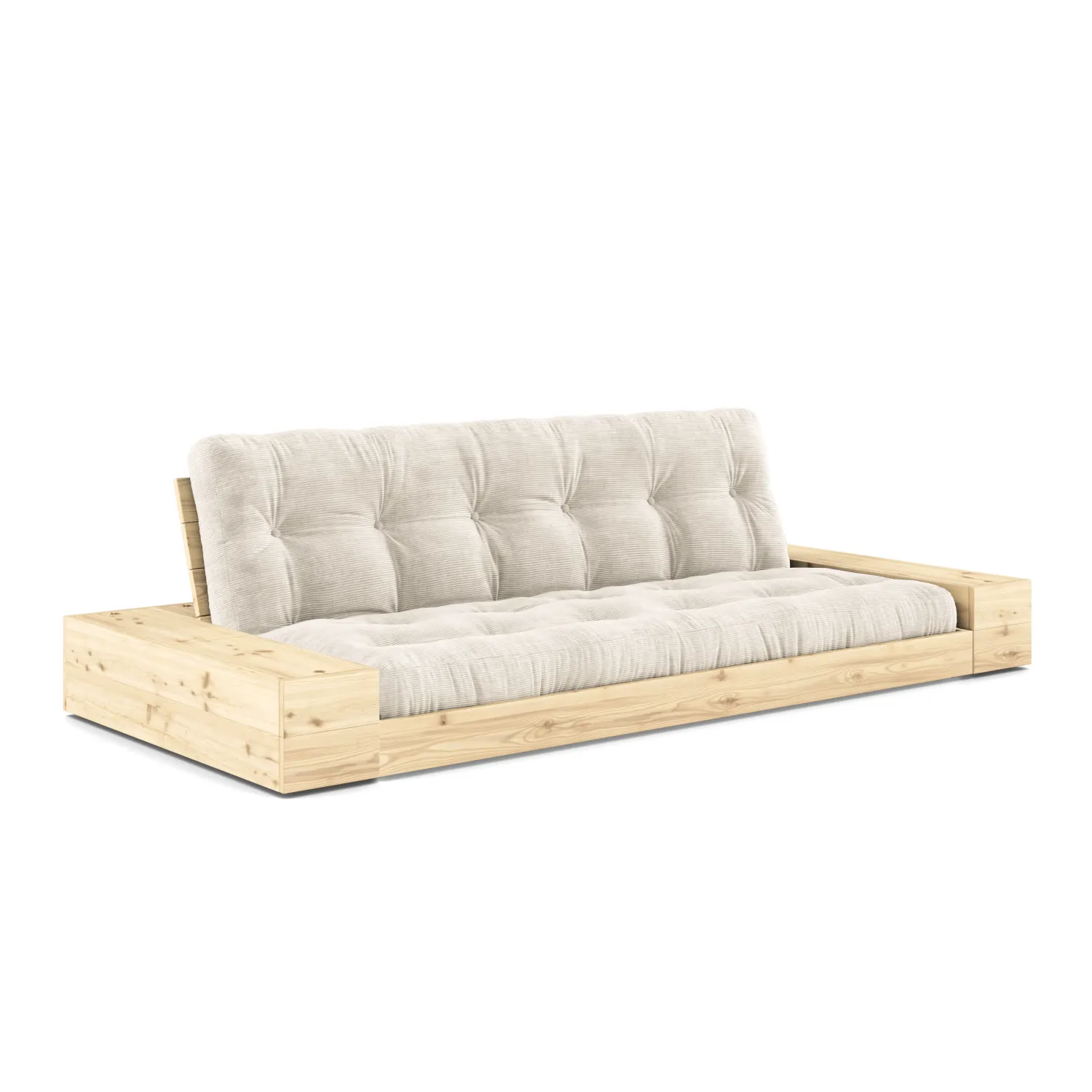KARUP DESIGN Base Slaapbank blank gelakt met armleuning, Kleur: 510 Ivory