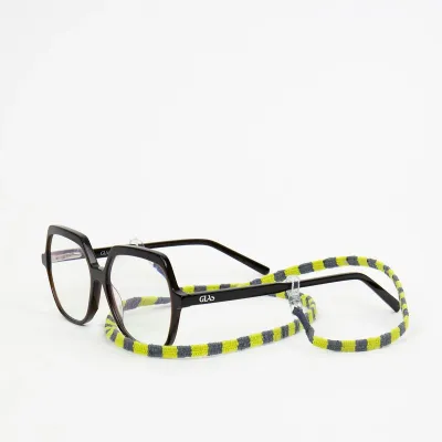 A WORLD OF CRAFT Eye brillenkoord grijs-geel