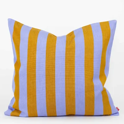 A WORLD OF CRAFT Emanuela kussenhoes mosterd/lila 50x50cm