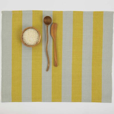 A WORLD OF CRAFT Placemet Emanuela grijs/geel