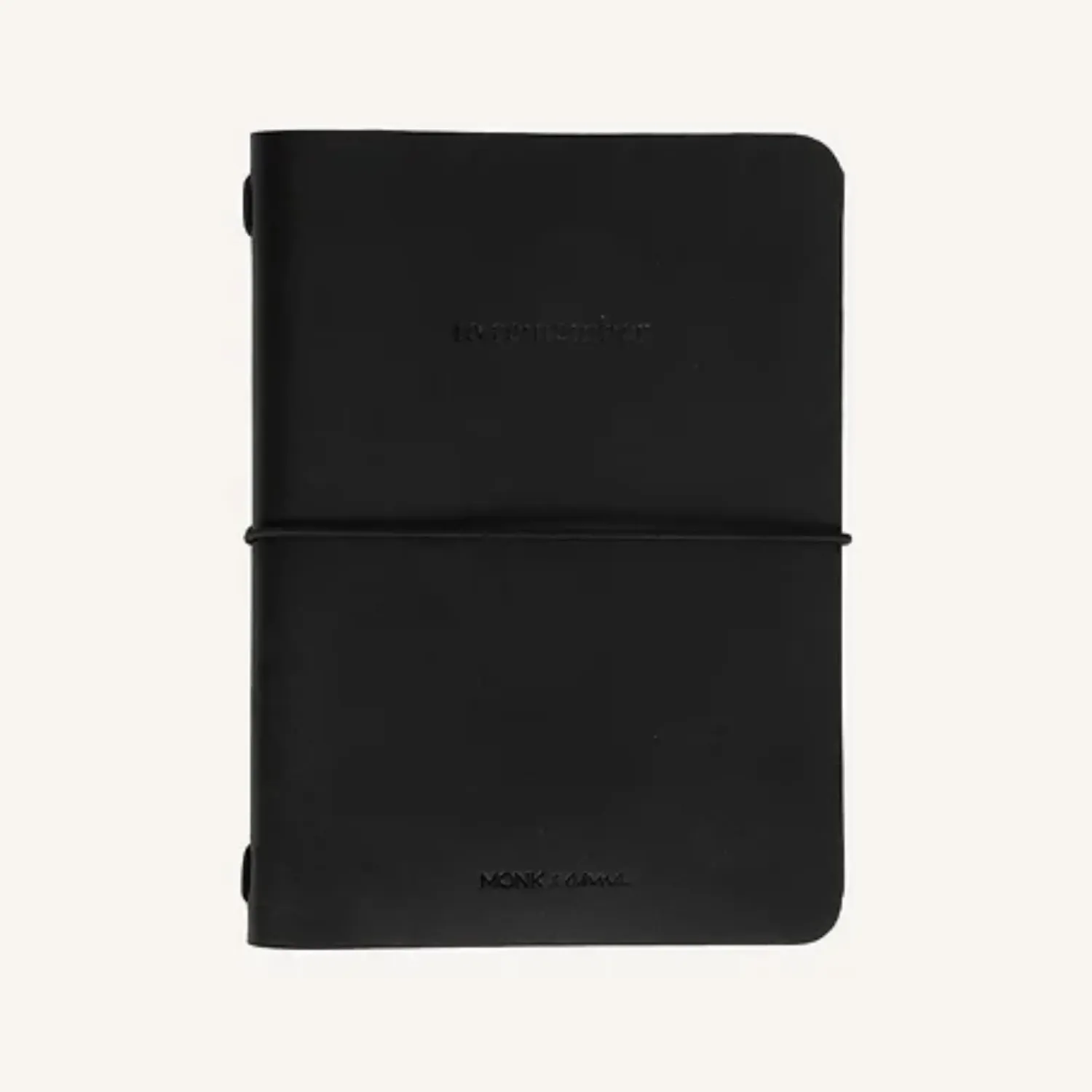 MONK &amp; ANNA notebook vegan leather Pebbled Black