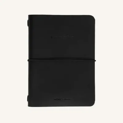 MONK &amp; ANNA notebook vegan leather Pebbled Black