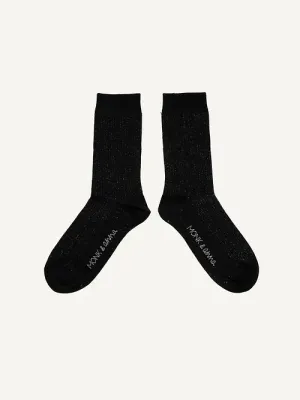 MONK &amp; ANNA Sokken Glitter Black