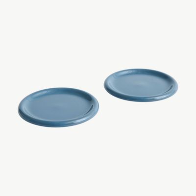 HAY Barro Bord set van 2 ø24cm Dark Blue