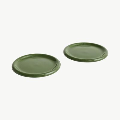 HAY Barro Bord set van 2 ø24cm Green